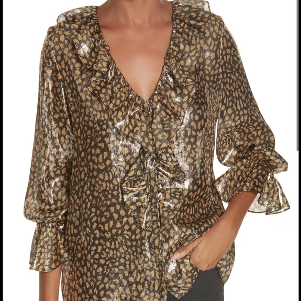 Alice and Olivia silk blend blouse EUC